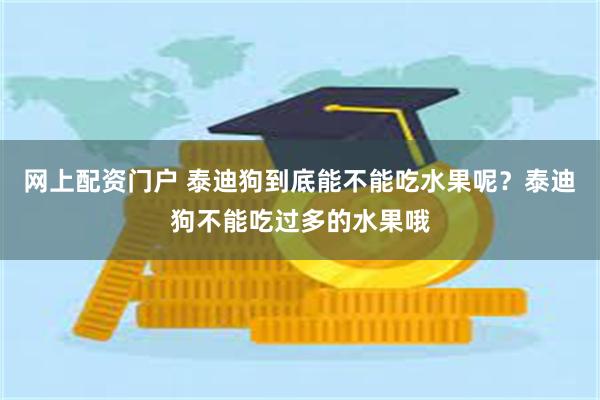 网上配资门户 泰迪狗到底能不能吃水果呢？泰迪狗不能吃过多的水果哦