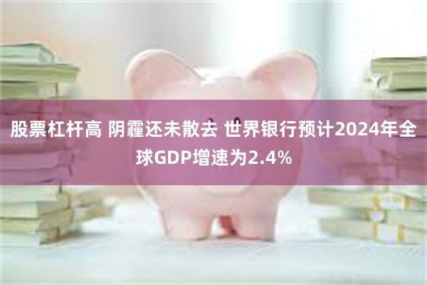 股票杠杆高 阴霾还未散去 世界银行预计2024年全球GDP增速为2.4%