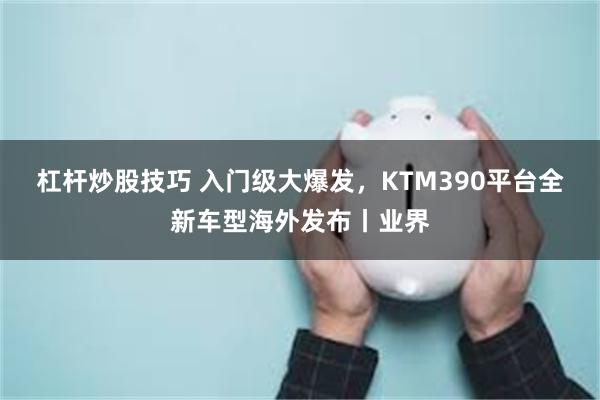 杠杆炒股技巧 入门级大爆发，KTM390平台全新车型海外发布丨业界