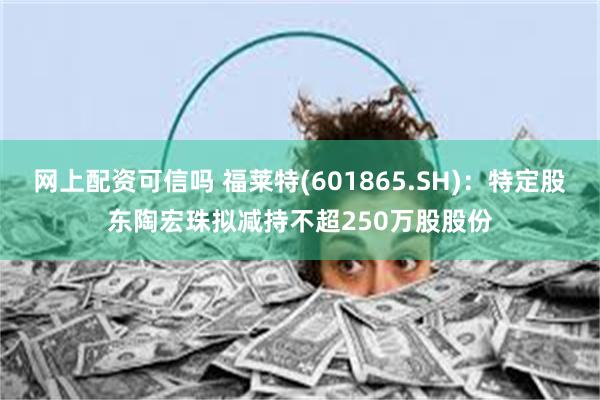 网上配资可信吗 福莱特(601865.SH)：特定股东陶宏珠