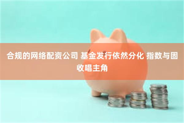 合规的网络配资公司 基金发行依然分化 指数与固收唱主角