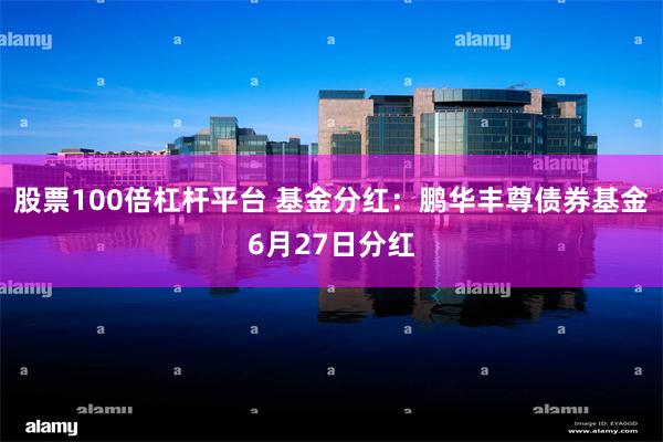 股票100倍杠杆平台 基金分红：鹏华丰尊债券基金6月27日分