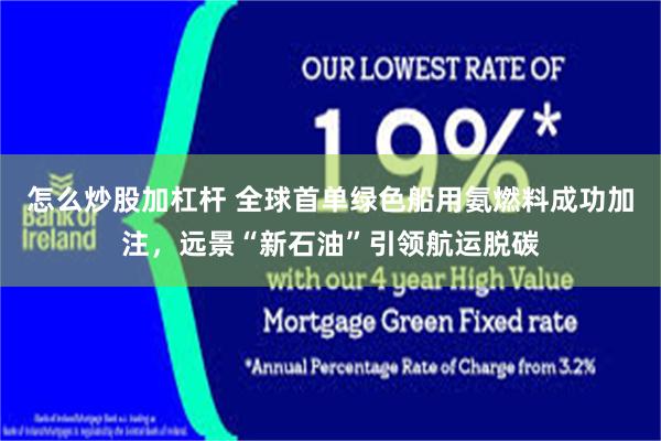 怎么炒股加杠杆 全球首单绿色船用氨燃料成功加注，远景“新石油