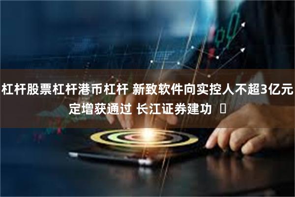 杠杆股票杠杆港币杠杆 新致软件向实控人不超3亿元定增获通过 